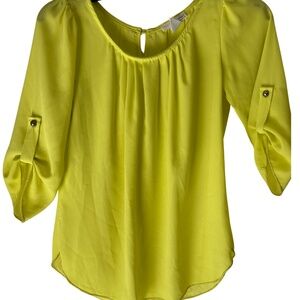 Lime Green Blouse – Dressy Top for Office or Casual Wear